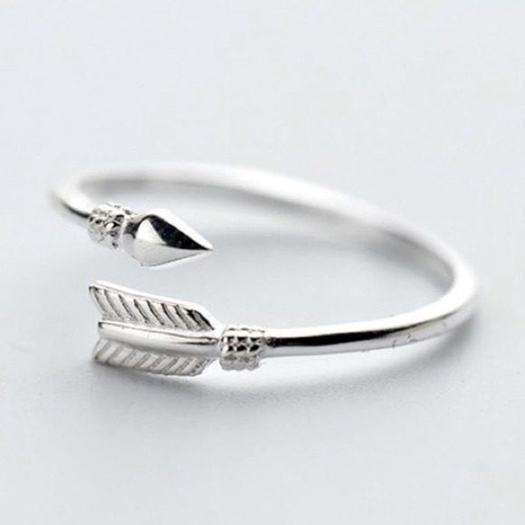 New 925 Sterling Silver Arrow Adjust Open Ring - Picture 1 of 3